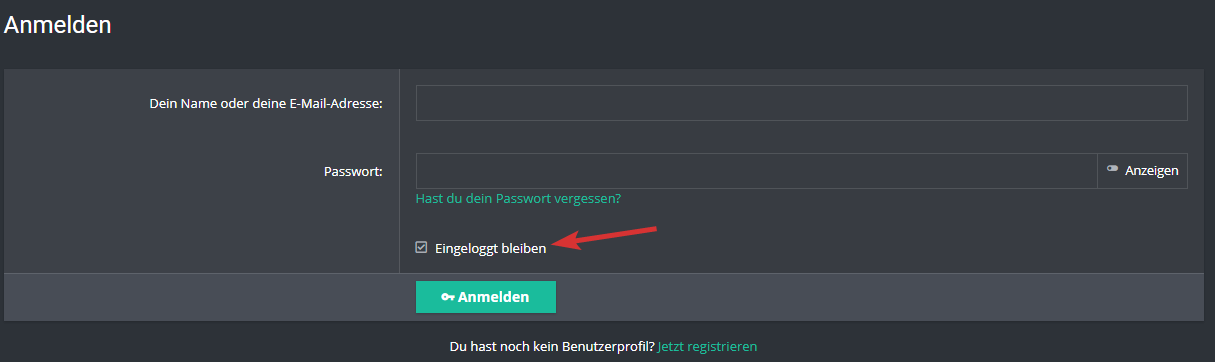 NexusCubeEU - Xenforo Nutzerlogin