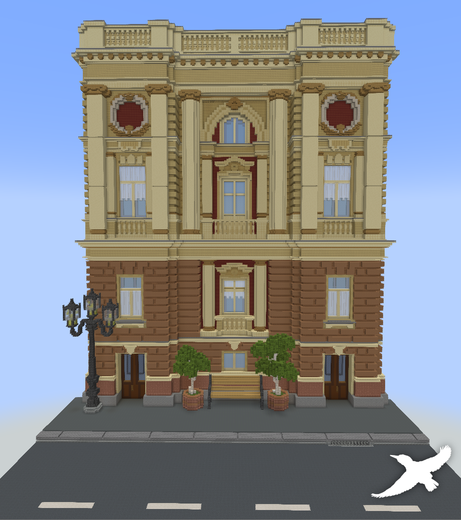 Das Haus Odessa in Minecraft mit Strasse.png